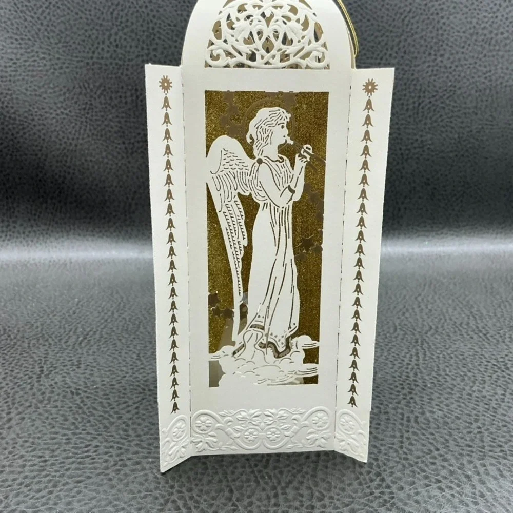 Hallmark Christmas Ornament Angel Light Laser Gallery Lantern 2000 Holiday